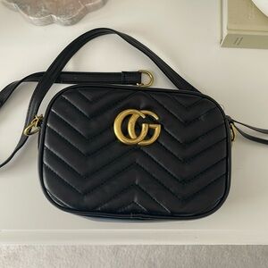 Quilted cross body bag